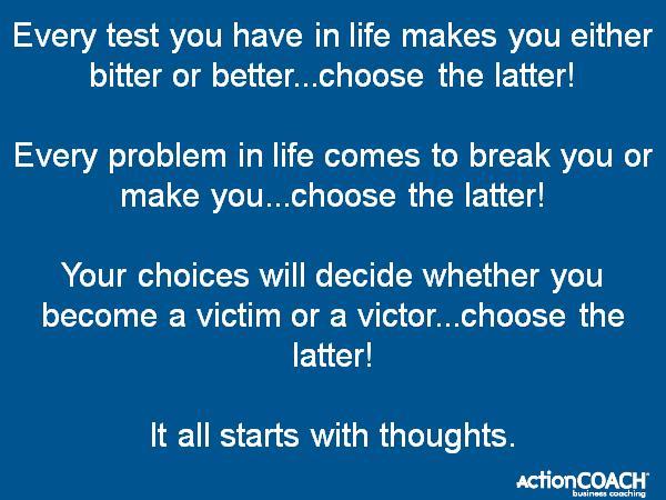 It all starts with thoughts - Alan Smith - ActionCOACH